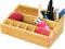 Woodquail Organisateur de Maquillage, Rangement pour Cosmétiques, Support pour Salle de Bain, Fabriqué en Bambou Naturel