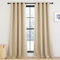 KGORGE Verdunklungsvorhänge Ösenvorhang 2er Set 245 x 140 cm(HxB) Blackout Vorhang Wärmeisolierend Thermovorhang gegen Hitze Wohnzimmer Gardinen und Vorhänge, Biscotti Beige