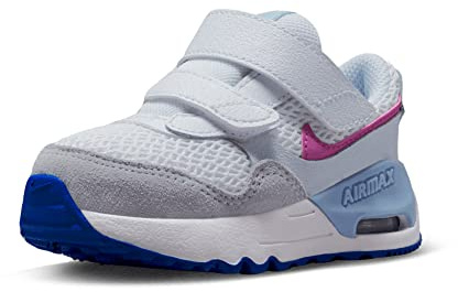 Nike Air Max SYSTM Sneaker, Weiß/aktiver Fuchsia-Football Grau, 32 EU