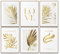 Print4Look Love Gold Wandbilder Wohnzimmer Palmen Poster Set Weiß Gold Wanddeko Bilder Schlafzimmer Deko Flur Büro (6x DIN A4 (21 x 29,7cm))