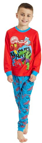 Boys Marvel Personalised Pyjamas Spiderman Hulk Iron Man Nightwear (Marvel, 7-8 Years)