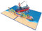 JIANTA Lustige 3D Geburtstagskarte, Pop-Up Karte Angeln mit dem Meer, Geburtstagskarten mit Umschlag, Geldgeschenk zum Angler, Kreuzfahrt, Urlaub, Reise