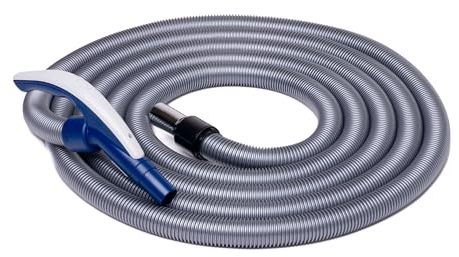 vacuplanet Tubo flessibile per Aspirapolvere Centralizzato compatibile con Aertecnica Tubò, Sistem Air, Duovac, General D'Aspirazione GDA - Senza interruttore ON/OFF (12 metri)