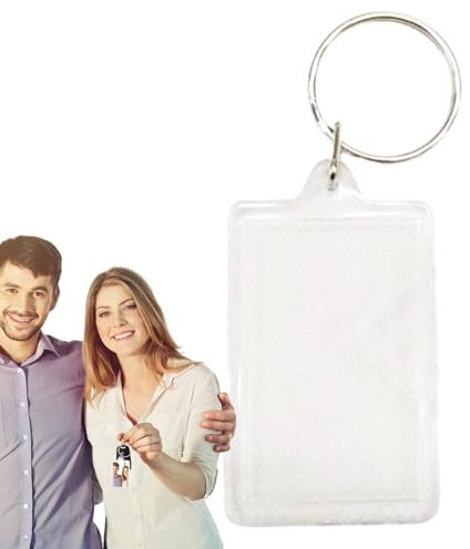 Lot de 10 porte-clés photo en acrylique – Porte-clés photo transparent, porte-clés en acrylique personnalisé | Porte-clés avec photo, porte-clés en acrylique personnalisé pour la Saint-Valentin
