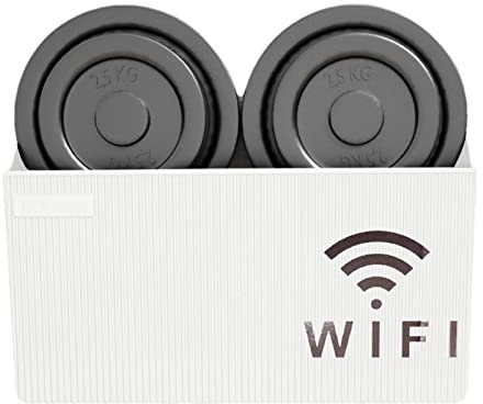 Wifi Router Storage Box – Wifi Router Mensola Montaggio a Parete Box | Decorativo Router Hider Rack Box Organizer Box | Multifunzione Router Storage Rack Rack | No Punching ABS Wireless Router Rack