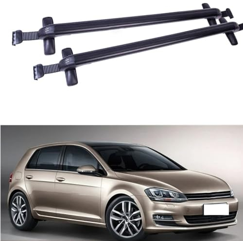 OscitY 2pcs Auto Luftfahrtaluminium Dachträger, Für Golf 6 Hatchback 5 Doors 2008-2012 MK.VI Dachreling Rack Gepäck Querträger Relingträger Gepäckablage Car Zubehör