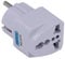 Universeller multinationaler Reisestecker-Adapter auf europäischen Typ E, Weiß, Frankreich, Deutschland, Griechenland, Island, Polen, Portugal, Spanien, USA, Kanada, JP, UK, Australien, China, Schweiz