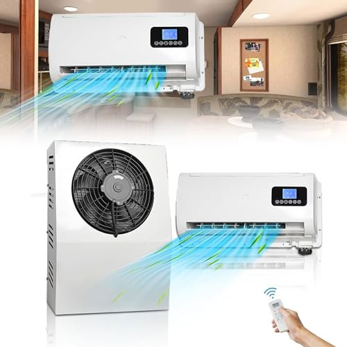 12V Split Air Conditioner, Mini Adjustable Electric Scroll Air Conditioner W/Brushless Motor, Low Noise, 960W Fast Cooling Air Cooler for Semi-Truck, Bus, Camper, Pickup, Motorhome, Van, Trailer