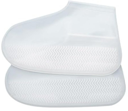 Copriscarpe Impermeabili in Silicone, Copriscarpe Riutilizzabili Pieghevole, Stivali da Pioggia Resistenti Protezione Lavabile Antiscivolo per Le Giornate di Pioggia e Neve per Donna, Uomo(Taglia L)