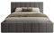 FEDVE Bett 120x200 Grau - Handorf - Polsterbett 120x200 mit Bettkasten - Doppelbett 120x200 mit Bettkasten - Bett mit Stauraum - Schlafzimmer Bett mit Bettkasten 120x200