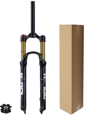 LPYDWZ Fourche Avant à Suspension Vélo VTT 26 27,5 29 Pouces, Fourche de Descente for Vélo Tube Conique 1-1/2 Verrouillage Manuel/à Distance QR 9 mm Débattement 100 mm(Shoulder Lock A,27.5 inch)