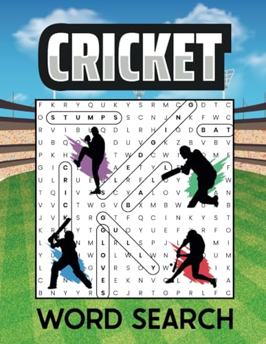 Cricket Word Search: +1000 Cricket Themed Word Searches, Cricket Sport Lovers Gifts for Men & Boys | Large Print