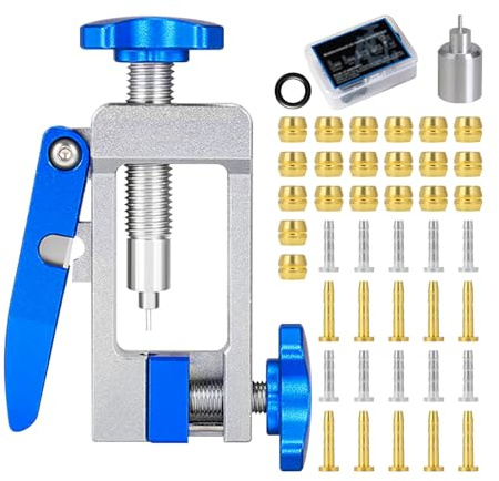 SYWAN Bike Hydraulic Brake Tool Kit, Hydraulic Brake Hose Cutter 2 in 1 Bicycle Hydraulic Line Cutter Bike Brake Hydraulic Hose Fitting Insert Tool Barb Olive Tool Disc Brake Tool Kit for Bicycle