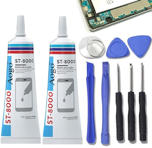 Transparente Pegamento Movil, Pegamento Teléfono Multiusos, Pegamento Pantalla Movil, 110mlx2 Adhesivo Multiusos Adecuado para Varias Pantallas Teléfonos Móviles Carcasas Traseras Handy Reparatur