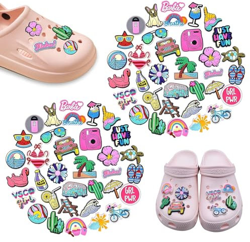 SZSMW 70 PièCes Chaussure Charms Accessoires - Charmes de Chaussure - Pins Chaussures - Convient Aux Chaussures TrouéEs Telles Que Les Sabots de Jardin, Les Sandales de Plage, Les Chaussures D'Eau