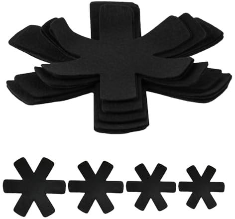 8pcs Pot Pan Protectors for Stacking, Saucepan Protectors for Stacking, Pan Separators Protectors, Felt Pan Protectors for Frying Pan Cookware Protectors Kitchen Accessories, 15 11.8 10.2 7.87
