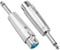 2PCS XLR Female to Jack Adapter 6.35mm 1/4 Inch Mono TRS Cable Male Plug Gender Changer to 3 Pin XLR Female Jack Stereo Audio Microphone Converter Connector for Mixers Speakers Studio Monitors