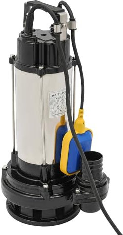 Edelstahl Abwasserpumpe 1500W, IP68 Tauchpumpe für Abwasserförderung, 36m³/h, 22m Förderhöhe, Schwimmerschalter, ideal für Entwässerung von Häusern, Bauernhöfen, Teichen, Brunnen, 1,5 kW, 220V