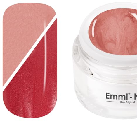 Emmi Nail Thermo-Farbgel |UV/LED-Gel für glänzendes Finish, hohe Deckkraft, Thermoeffekt, mittelviskos, kein Verlaufen in die Nagelränder |5 ml - Lovely Nude-Light Rose