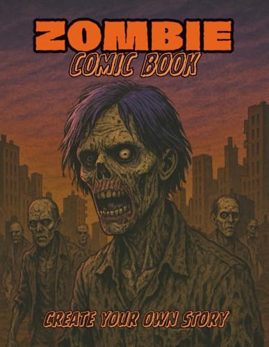 Zombie Comic Book: Create Your Own Story, DIY Horror Sketchbook for Boys, Girls, Teens & Adults, Format 8.5x11