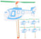 Mipcase 5Pcs Creative Flying Airplane Elastic Band Powered Helicopter Models for Educational Glider to Encourage and Parent Interaction