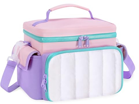 LoDrid Tasche Kompatibel mit Tonie Box 2/1 Audio-Player-Set, Rosa | Gepolsterte Tragetasche mit Abnehmbarer Trennwand und Schultergurt, Nur Tasche, Patentiertes Design