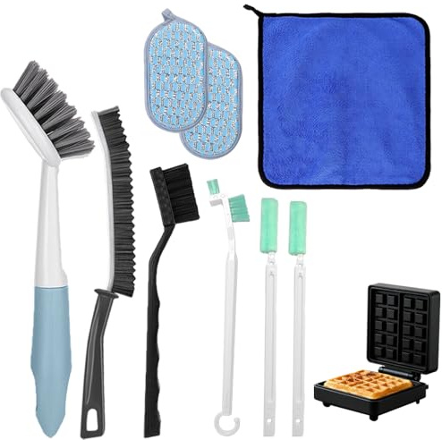 Waffle Maker Cleaning Tools Set, Waffle Maker Cleaner Brush, Waffle Maker Accessories, Suitable for All Types of Waffle Makers（9 Pcs）