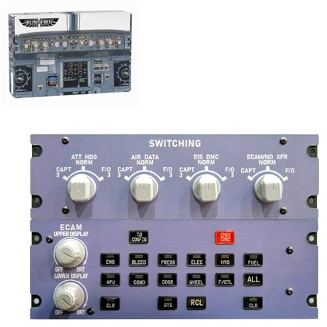 Lunaro Rowsfire Airliner A113 Cockpit Light, DFOR & ATC Panel - 1:1 A320/A330/A350 Module for MSFS 2020/2024 & X-Plane - Fenix/Toliss/IniBuilds Ready