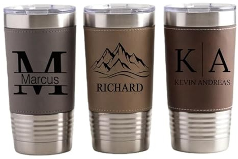 PLOVEZZ Personalisierter Thermobecher Mit Logo Und Namen, Individuell Gestaltbarer 20-oz-Edelstahl-Isolierbecher, Doppelwandig Hält Getränke Heiß Und Kalt, Graviertes Geschenk
