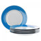 Van Well Lot de 6 assiettes plates série Vario Porcelaine – Couleur au choix bleu