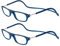 TBOC Pack: Lesebrille Lesehilfe für Herren Damen – (Zwei Einheiten) Dioptrien +3.00 Blau Fassung Stärke PC Handy Faltbar Frau Mann Magnetverschluss Clip Alterssichtigkeit Presbyopie