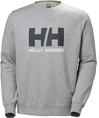 Helly Hansen Men's HH Logo Crew Sweatshirt, Grey Melange, L