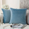 MIULEE 2er Set Samt Kissenbezug Kissenhülle Dekokissen Kissenbezüge Sofakissen Samtkissen Dekorative Couchkissen Bezug Zierkissen für Sofa Wohnzimmer Schlafzimmer 55x55 cm Hellblau