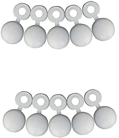 LOT DE 10 CACHE RIVET BLANC PLAQUE D'IMMATRICULATION VOITURE AUTO MOTO SCOOTER MOBYLETTE PROTECTION PLASTIQUE VIS BOULON FIXATION