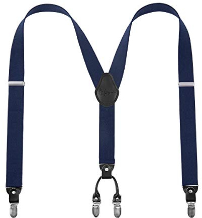 Lafayon Hosenträger Herren mit 4 Clips, Y-Back 3,5 cm Breit Hosenträger Heavy Duty Verstellbar und Elastisch mit Starken Metallclips