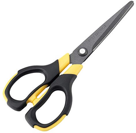 SDI Black Titanium Antihaft-Präzisionsschere aus hochfestem Edelstahl. Rechts- und Linkshänder. Farbe Gelb 17 cm