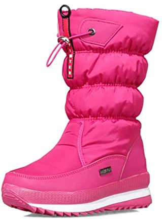 Solshine Damen Halbschaft Gefütterte Wasserdichte Schneestiefel 949 (Pink, numeric_40)