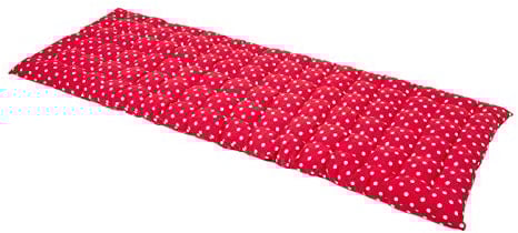 Homescapes Bankauflage 3-Sitzer rot gepunktet – Sitzkissen Bank Outdoor/Indoor, Oeko-TEX-Zertifiziert, Sitzauflage waschbar für Gartenbank & Sitzbank, 143 x 48 cm