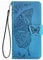 DOINK Cover Farfalla per Oppo A94 5G, Premium Custodia in PU Pelle con Slot per Schede - Blu