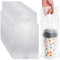 DEAYOU 500 PCS Handle Drinking Poly Bags, Clear Plastic Drink Packaging Bags for Delivery, 6 L x 11 H Transparent Hanging Hole Cup Carrier with Handle for Single Cup, Take Out, Beverage, Coffee