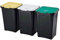 AC - Pack de 3 Cubos de Basura 44L - Cubos basura para reciclaje - Cubo Reciclar - Cubo de almacenaje - Fabricado en plástico Resistente. - Ideal para el hogar, trabajo, hostelería, etc.