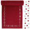 100x30 cm Filz Tischläufer + 24* Streudeko Schneeflocken Sterne Tischband Tisch Filzläufer als Dekoration Weihnachten Winter Weihnachtstischläufer (Schneeflocken (rot))