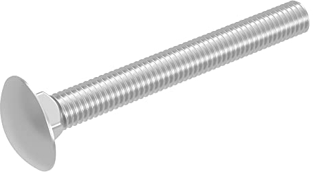 SECCARO Vite a testa tonda piatta M6 x 55 mm, in acciaio inox V2A VA A2, DIN 603/ISO 8677, filettatura completa, 20 pezzi