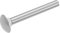 SECCARO Vite a testa tonda piatta M6 x 55 mm, in acciaio inox V2A VA A2, DIN 603/ISO 8677, filettatura completa, 20 pezzi