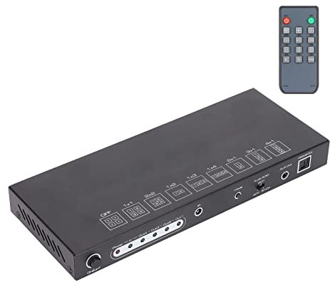 4 Porte HD, Video Splicer 4K a 30Hz 300MHz Walkman Interfaccia Multimediale Lettore di Cassette 1x4 LED Wall Controller per Conferenza Spina 100‑240VUS