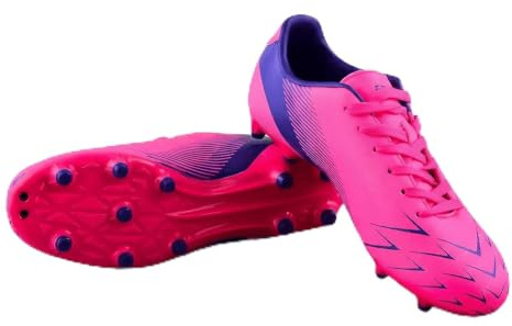 Vizari FG Scarpe da calcio per bambini | Scarpe da calcio per bambini per ragazzi e ragazze | Outdoor Soccer Cleats Turf Football Boots | Tacchetti antiscivolo per allenamento e gioco, Rosa/Viola, 29