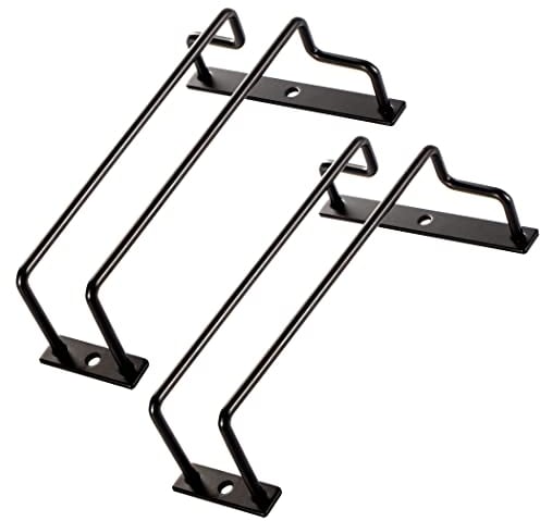 Dianoo 18 CM Black Wine Glass Rack, Under Shelf Wine Glasses Holder, Hanging Stemware Rack For Cabinet Kitchen Bar, Set Of 2