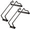 Dianoo 18 CM Black Wine Glass Rack, Under Shelf Wine Glasses Holder, Hanging Stemware Rack For Cabinet Kitchen Bar, Set Of 2