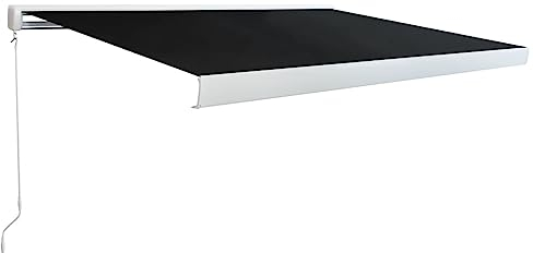 Manuelle Kassettenmarkise 400 cm anthrazit, Artikelfarbe anthrazit