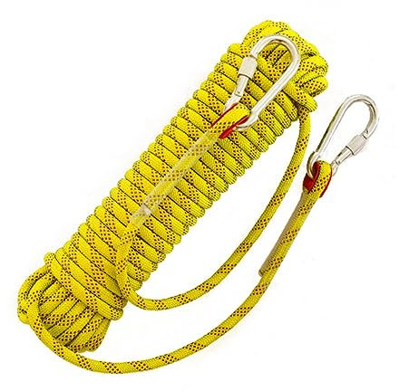 8mm Outdoor Climbing Rope 10M(32ft) 20M(66ft) 30M(98ft) 50M(160ft) 70M(230ft) 150M(492FT) 200M(656FT) Static Rock Climbing Rope for Escape Ice Climbing Equipment Fire Rescue Parachute ( Color : Yellow